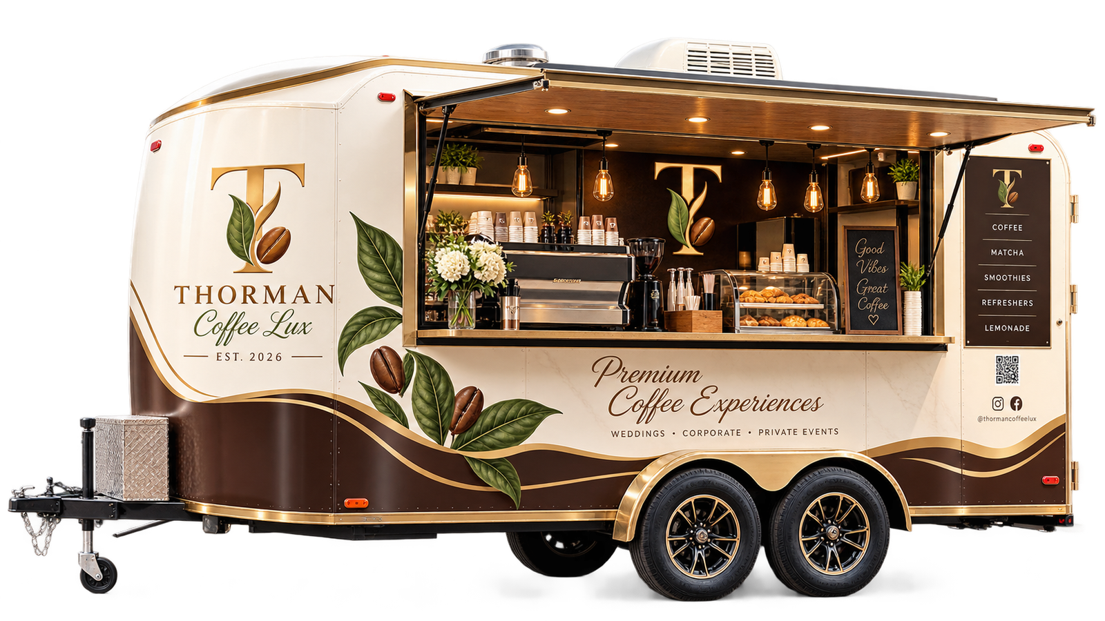 Thorman Coffee Lux mobile coffee trailer